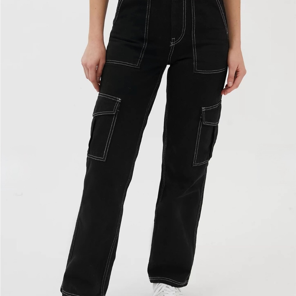 BDG black High-Waisted Contrast Stitch Skate Jean- 27